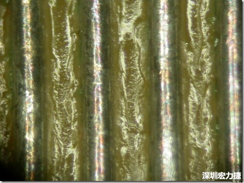 經(jīng)過168小時的高溫高濕環(huán)境實驗后，此錫膏的SIR最低還可達(dá)到150,000,000 ohms，取LOG10為108.176，此錫膏的SIR雖然比較低，但是吃錫狀況明顯好很多，只是助焊劑明顯殘留