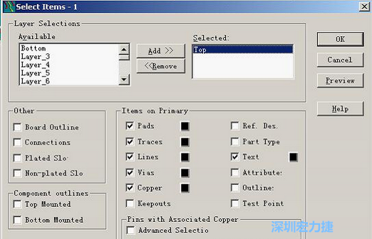 在Customize Document欄點(diǎn)擊Layer選擇輸出的圖形元素。