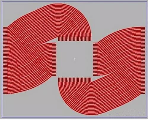 (中間)任意角度布線不僅有助于縮短導(dǎo)線長度，而且在確保滿足所有要求的同時(shí)占用更小的面積；